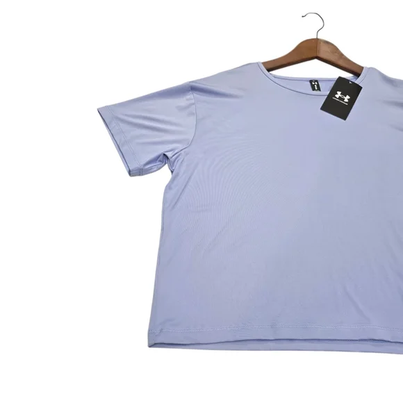 UNDER ARMOUR UA Motion Loose Women's Short Sleeve Shirt, Light Blue, Size Medium - Picture 3 of 11